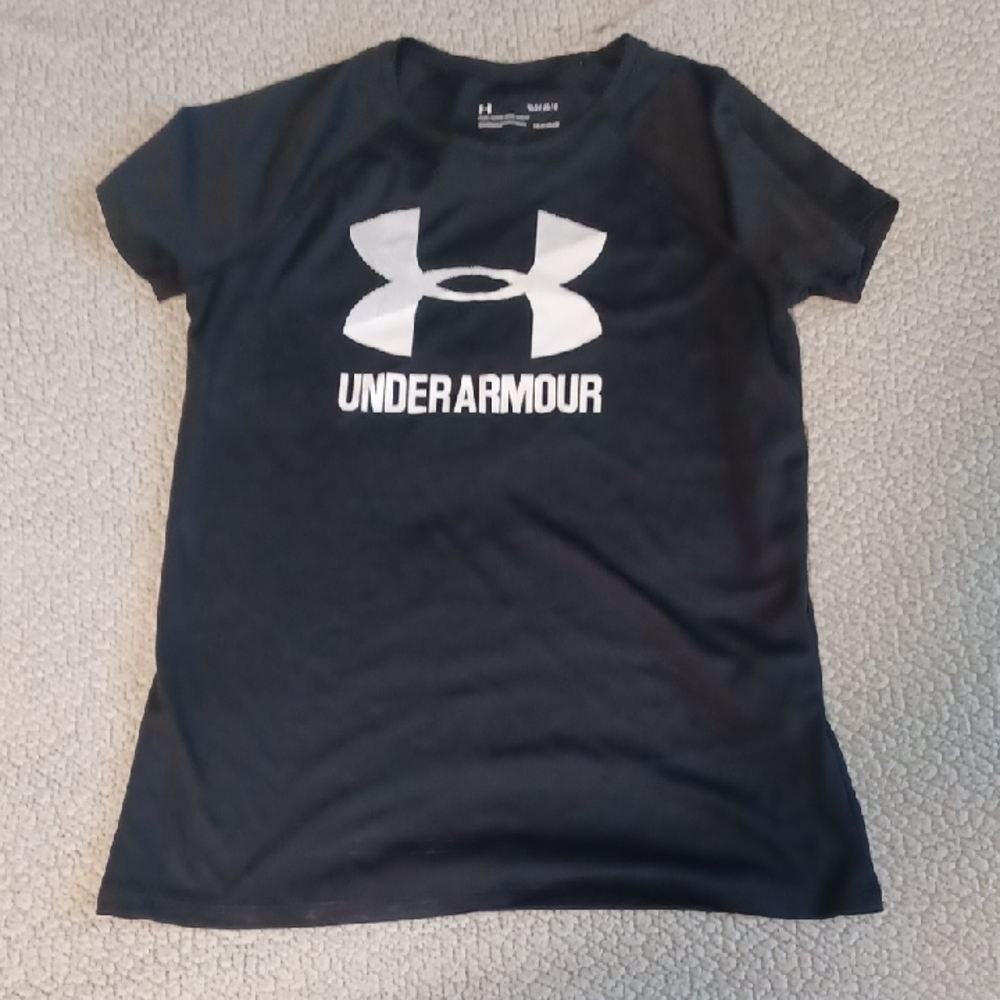 Under Armour Kids Tee with White Logo